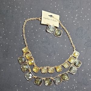 Gold and Yellow Necklace Set